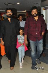Chiranjeevi And Ram Charan Watched Special Screening of Baahubali 2 at Prasads IMAX